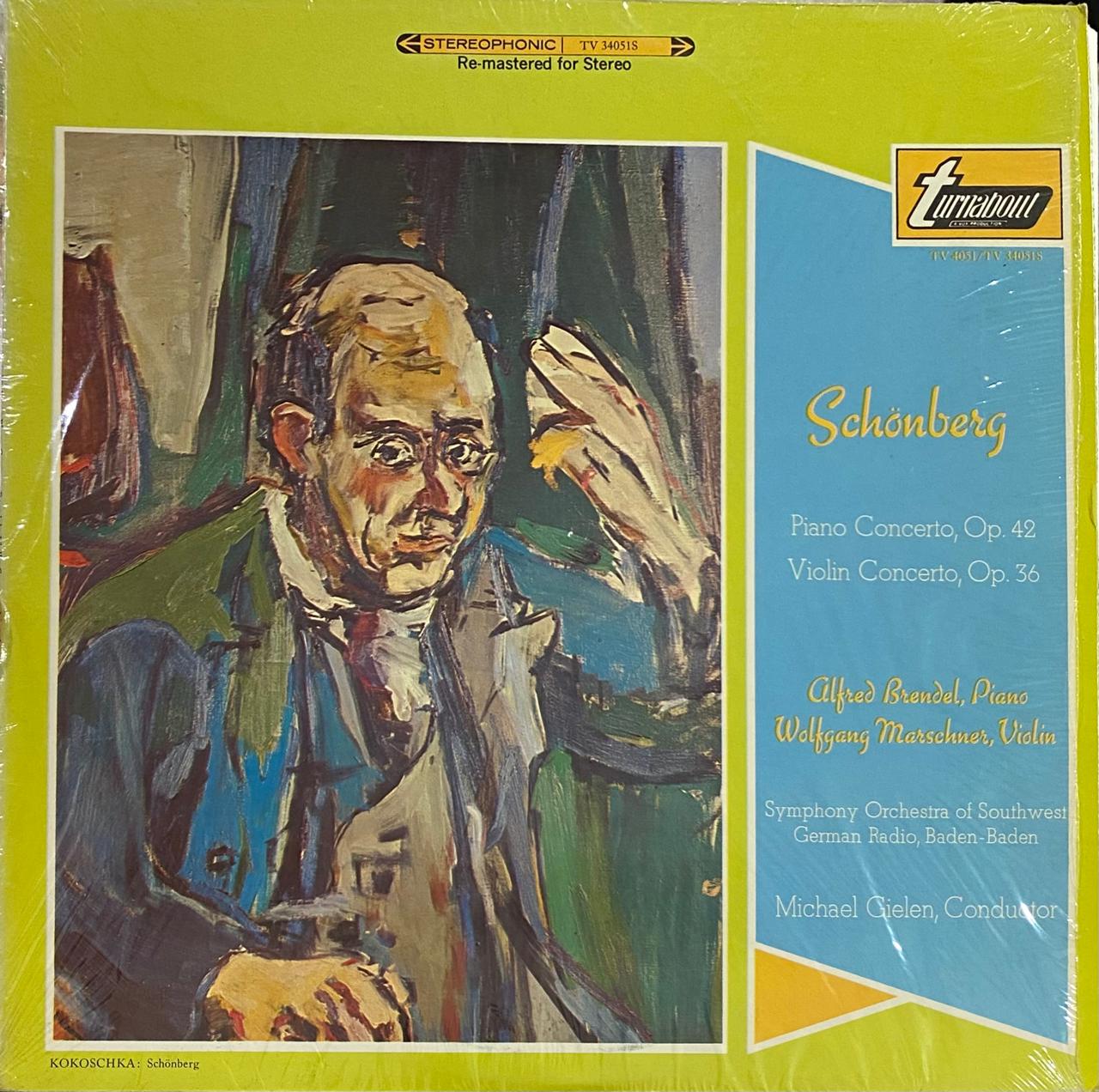 Schönberg - Alfred Brendel, Wolfgang Marschner – Piano Concerto, Op. 42 / Violin Concerto, Op. 36 (vinilo, usado, EE.UU., 1970)
