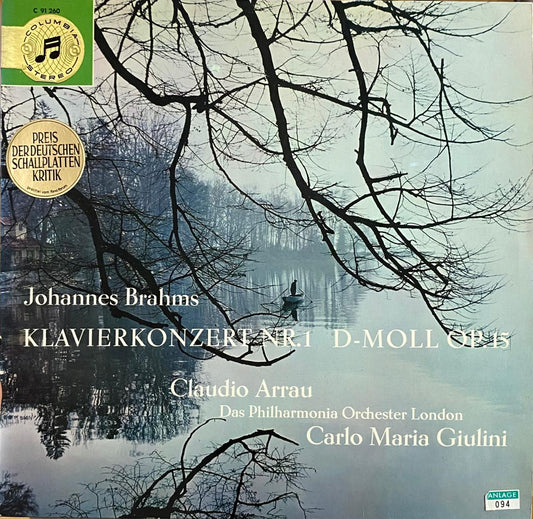 Johannes Brahms - Claudio Arrau, Das Philharmonia Orchester London, Carlo Maria Giulini – Klavierkonzert Nr.1 D-moll Op. 15 (vinilo, usado, Alemania)