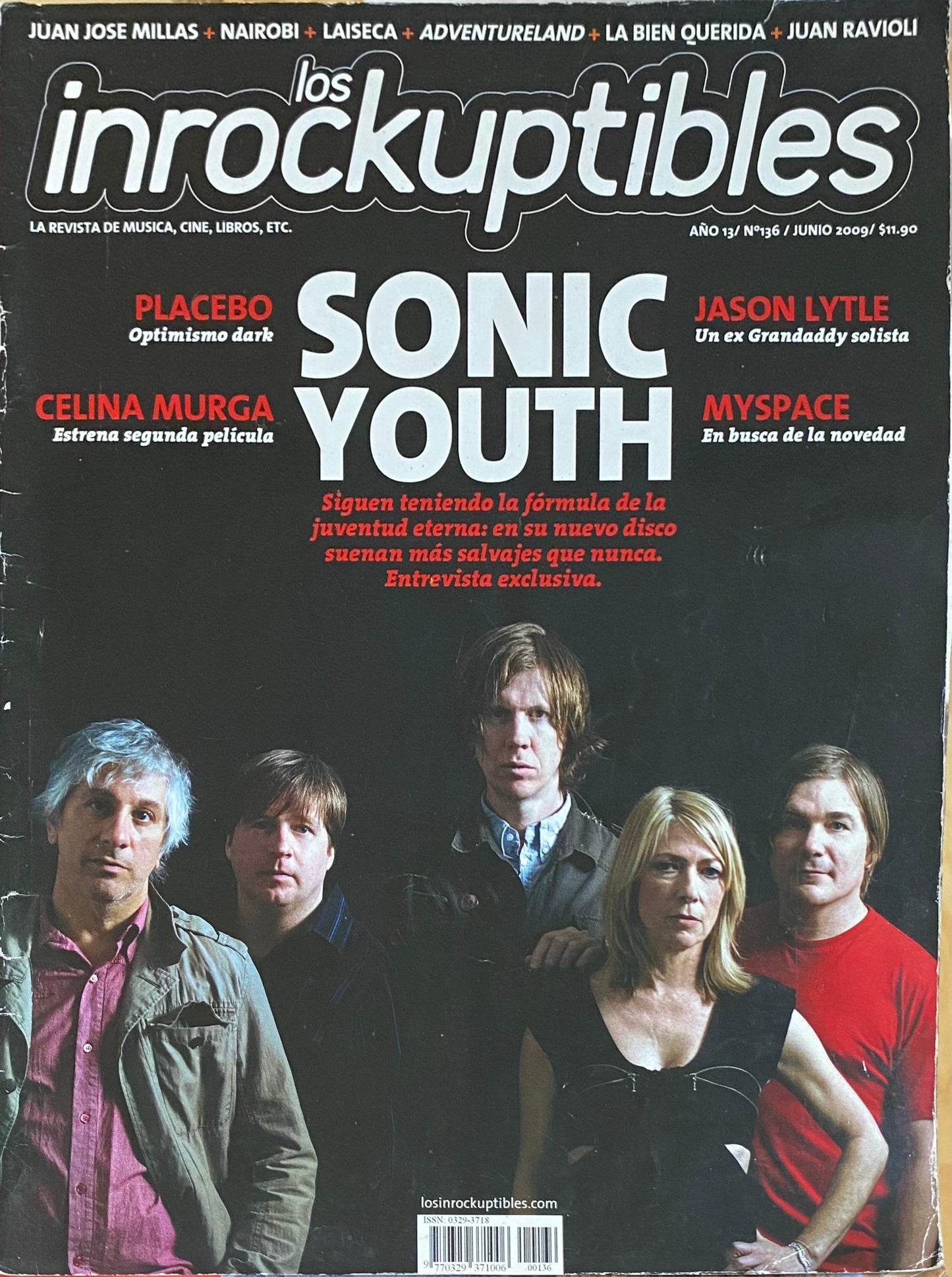 Los Inrockuptibles, N°136, junio 2009, Sonic Youth (Placebo, Samanta Schweblin, Jason Lytle)