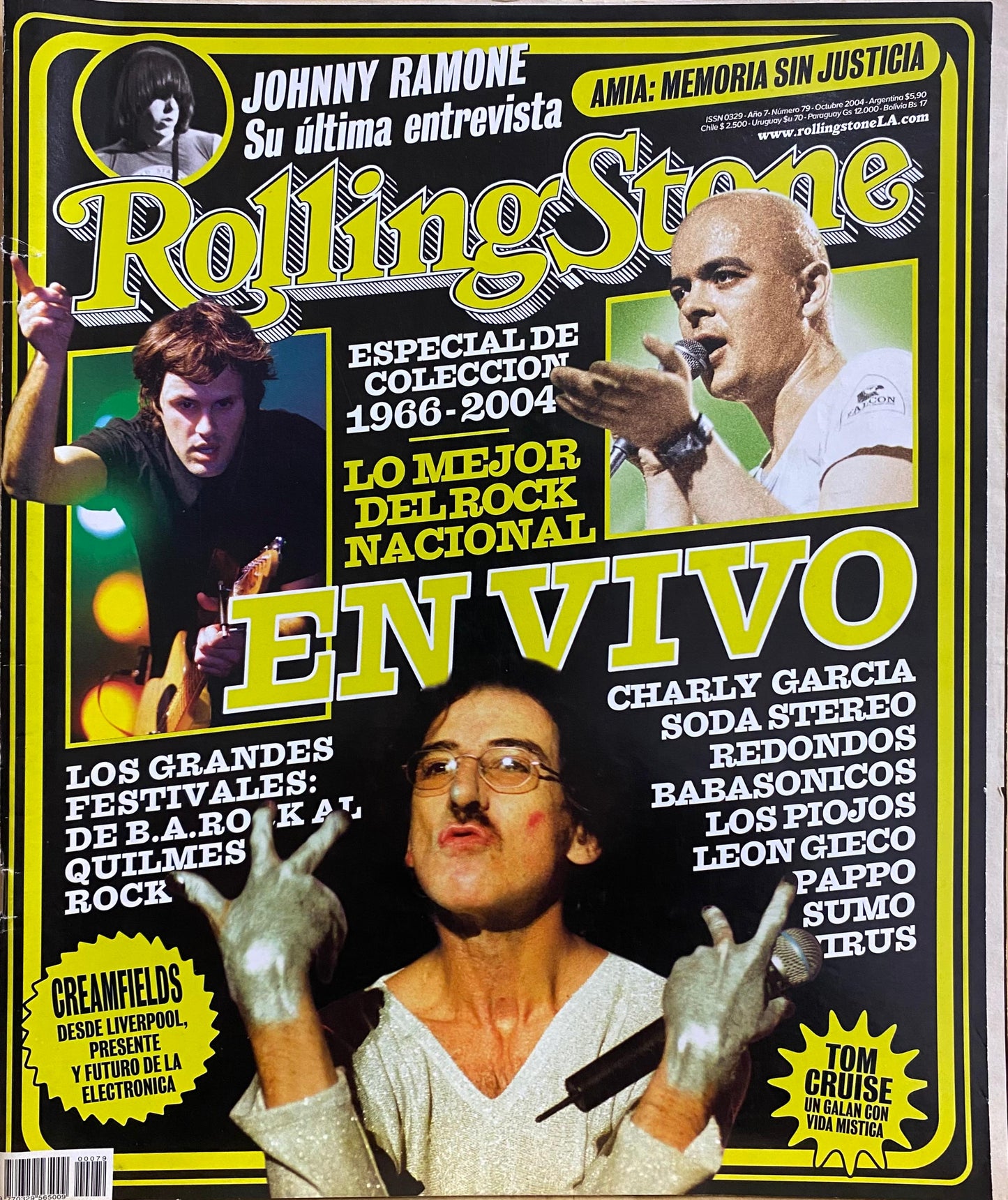 Rolling Stone Argentina, N°79, octubre 2004, Especial de colección, Lo mejor del rock nacional en vivo (Charly García, Soda Stereo, Sumo, Babasónicos, Virus, Johnny Ramone)