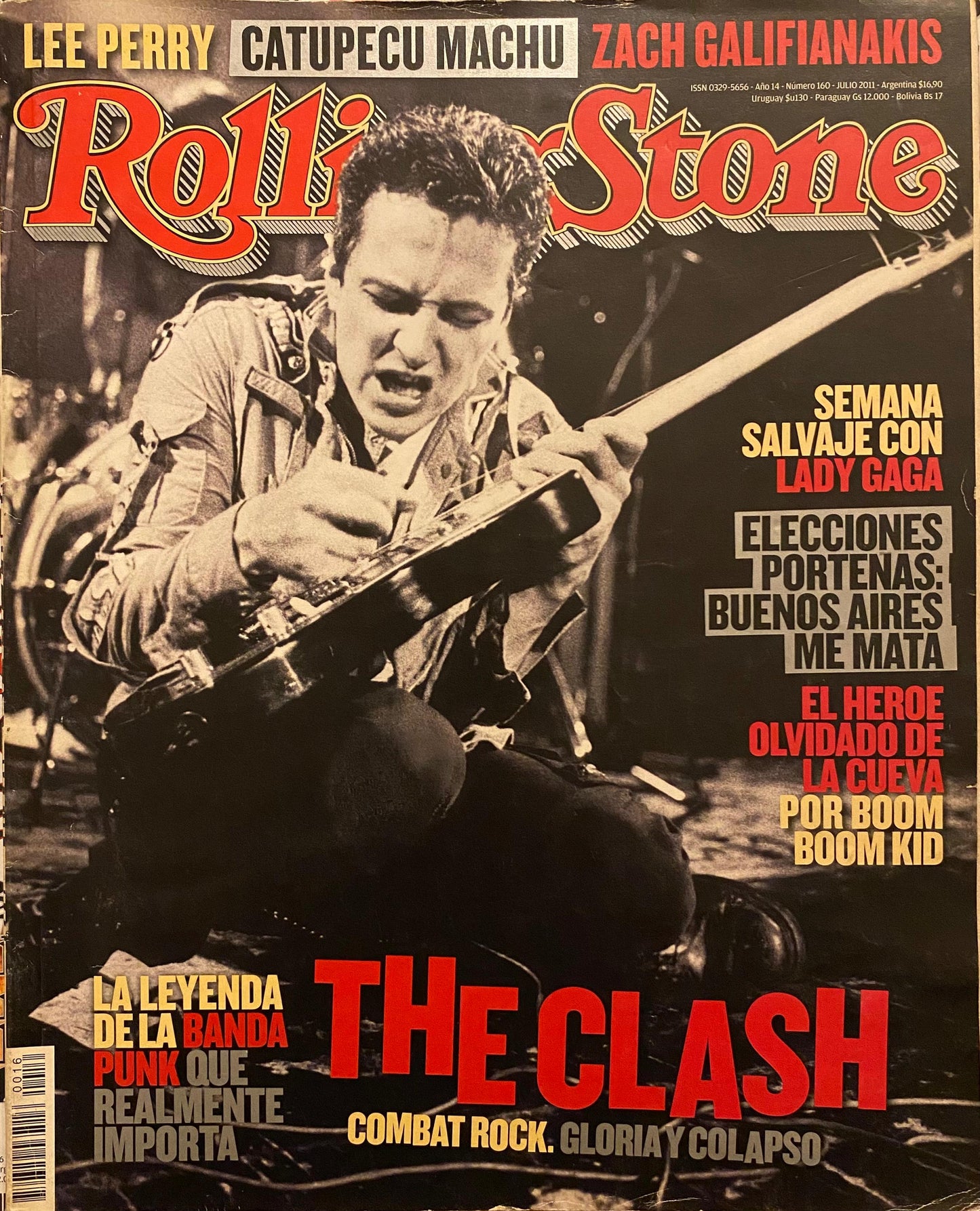 Rolling Stone Argentina, N°160, julio 2011, The Clash: Combat Rock. Gloria y colapso (Lady Gaga, Lee Perry, Zach Galifianakis)
