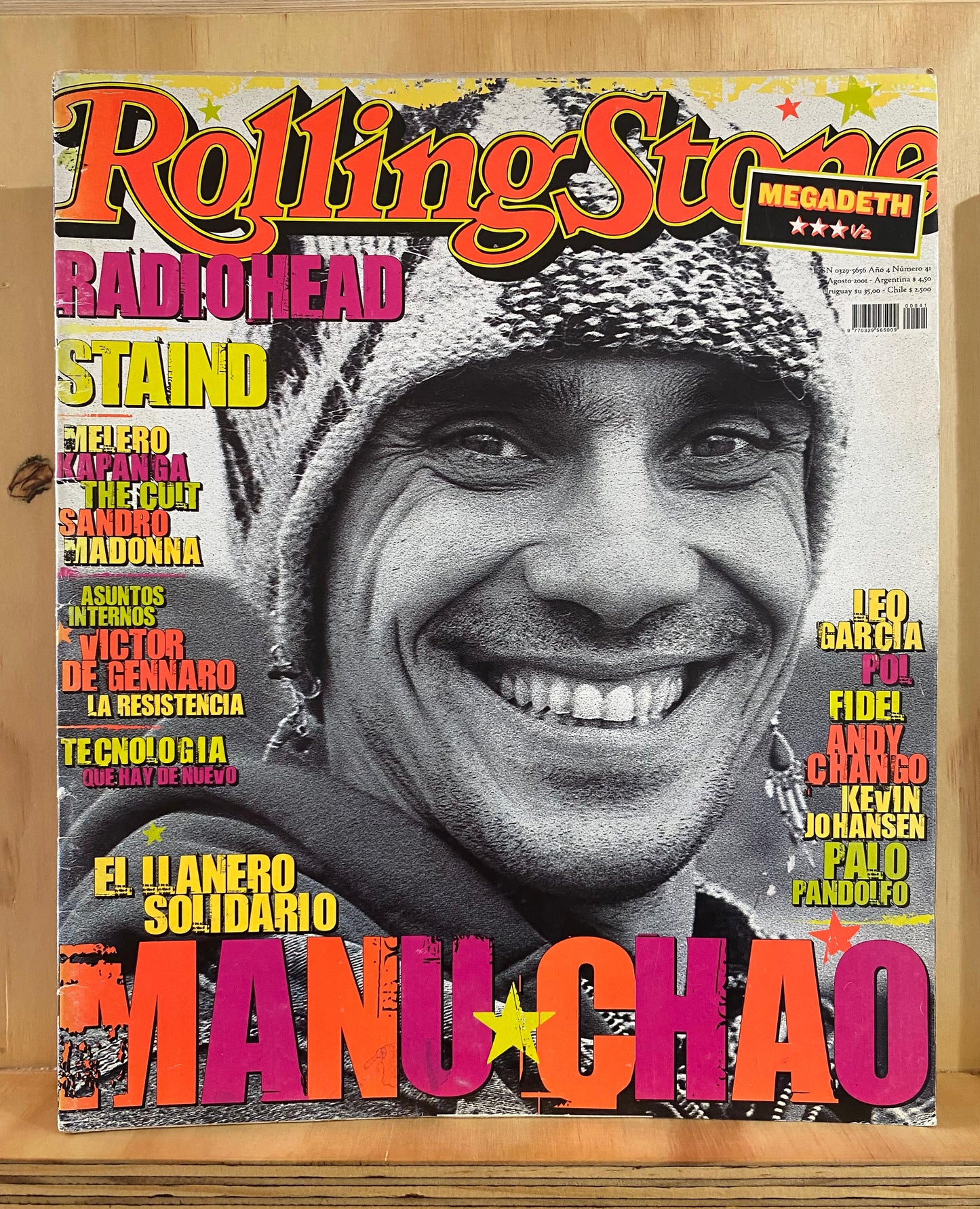 Rolling Stone Argentina, N°41, agosto 2001, Manu Chao, el llanero solidario (Radiohead, Daniel Melero, Leo García)