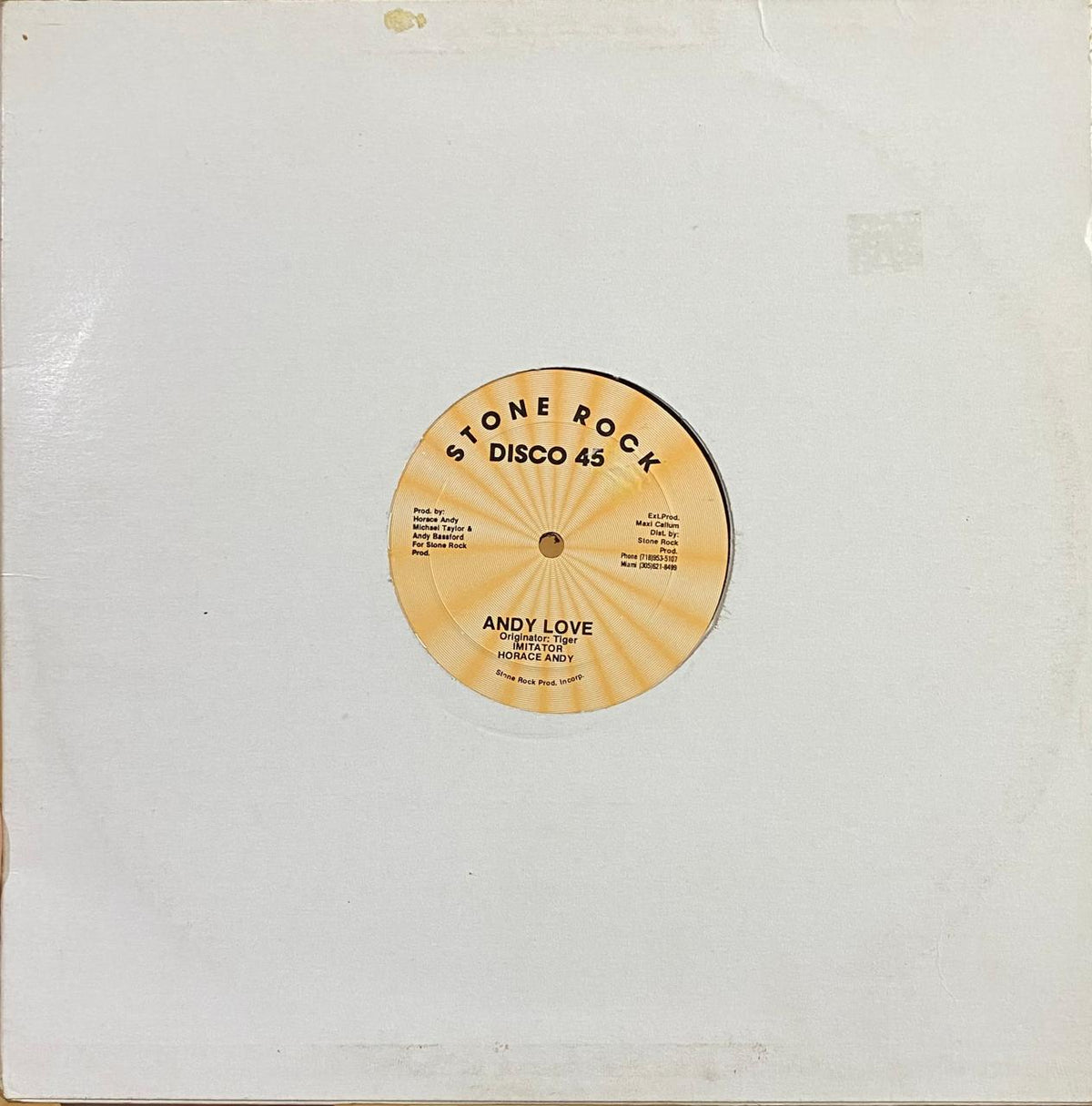 Horace Andy – Andy Love (vinilo, 12", EE.UU., 1986)