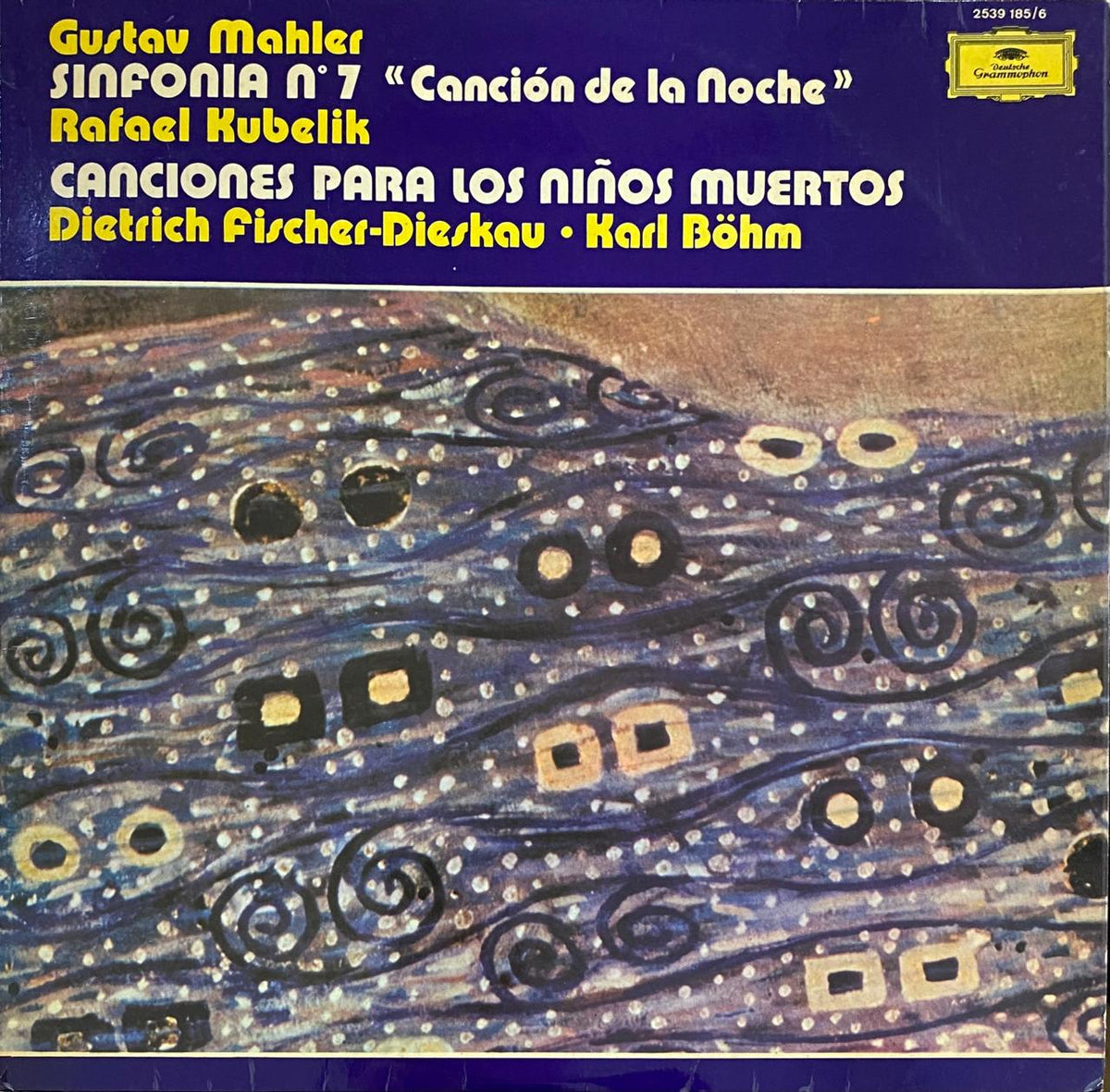 Gustav Mahler, Rafael Kubelik, Dietrich Fischer-Dieskau, Karl Böhm – Sinfonía Nº 7 "Canción de la noche" / Canciones para los niños muertos (2 x vinilo, usado, Argentina)