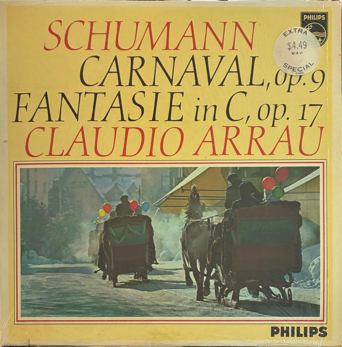 Schumann - Claudio Arrau – Carnaval, Op. 9 / Fantasie C-dur, Op. 17 (vinilo, usado, Italia)