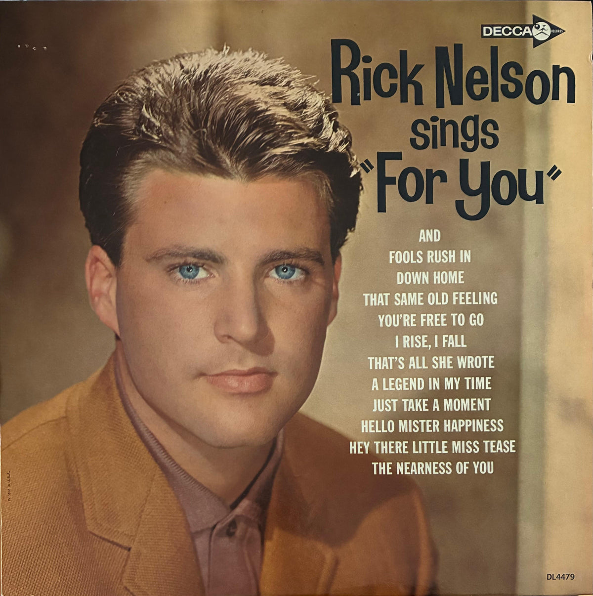 Ricky Nelson – Rick Nelson Sings "For You" (vinilo, usado, EE.UU., 1963)