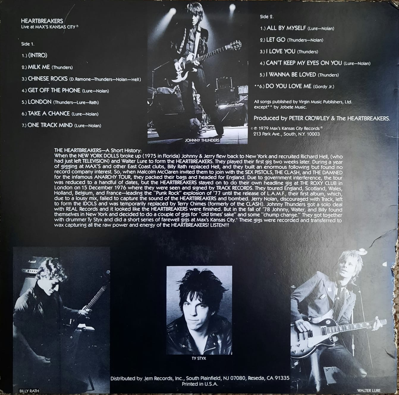 The Heartbreakers - Live At Max´s Kansas City (LP, EE.UU., 1979)