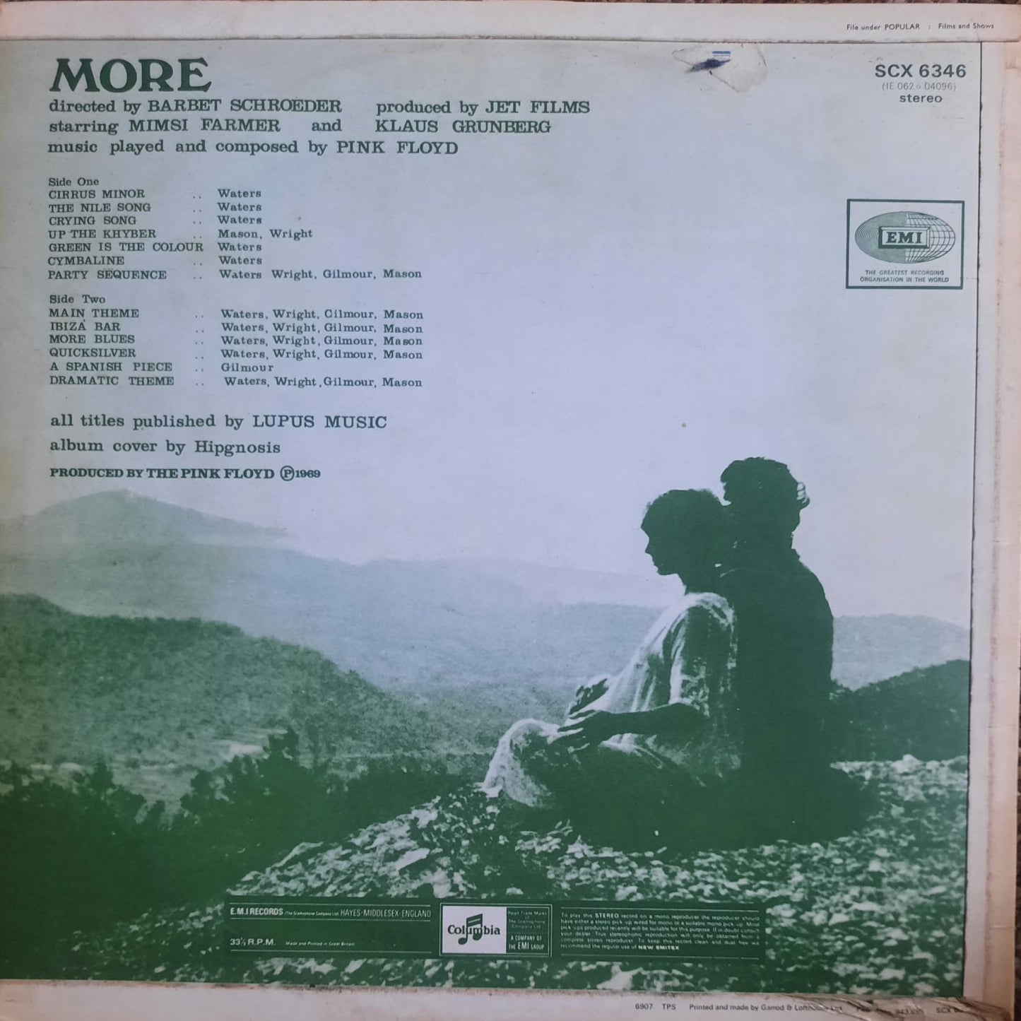 Pink Floyd - Soundtrack From The Film ″More″ (LP, Países Bajos, 1969)