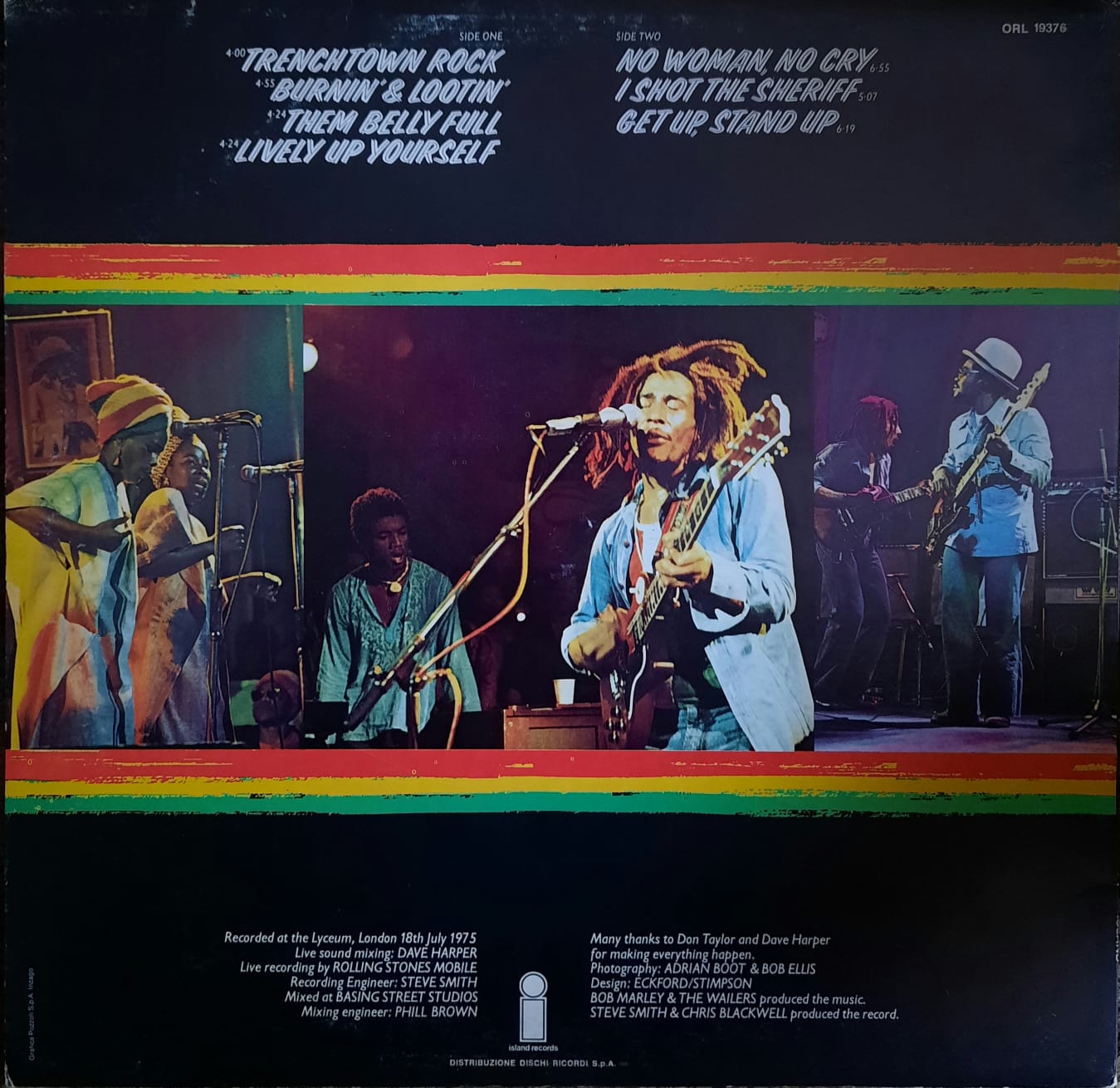 Bob Marley And The Wailers - Live! (LP, Italia)