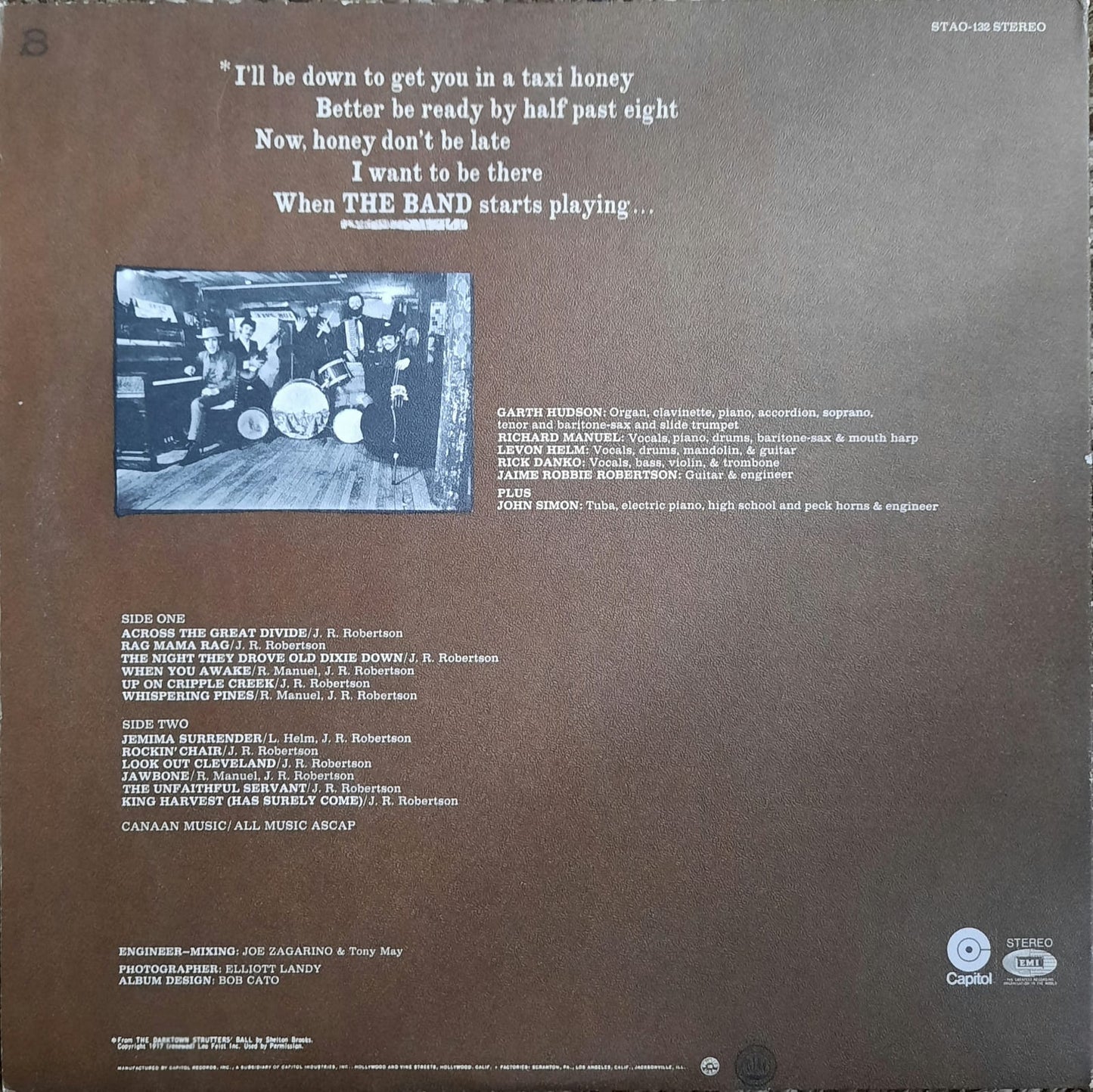 The Band - The Band (LP, EE.UU., 1969)