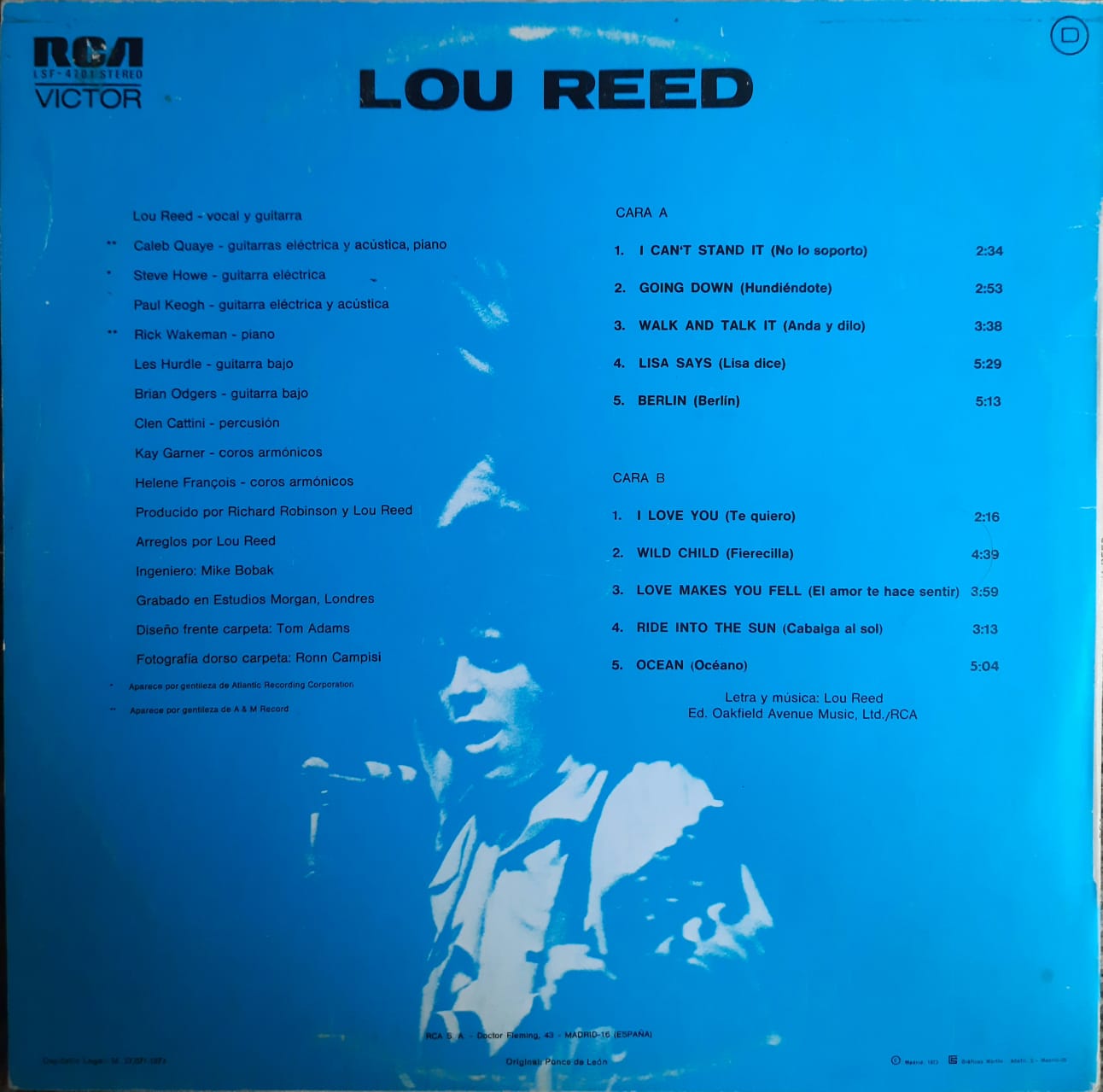 Lou Reed - Lou Reed (LP, España)